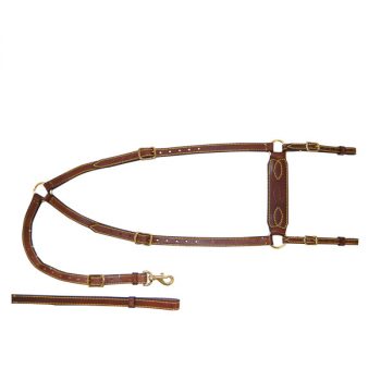 Leather Stockmans Breastplate, Edge SewnLeather Stockmans Breastplate, Edge Sewn on horse