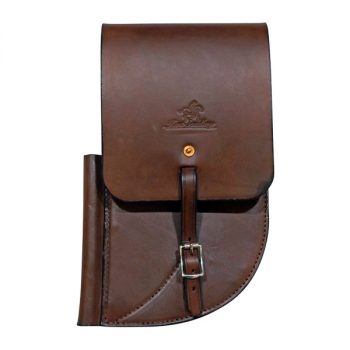 Pouch, Solid Leather, for 2 Butchers Knives and Steel, SS