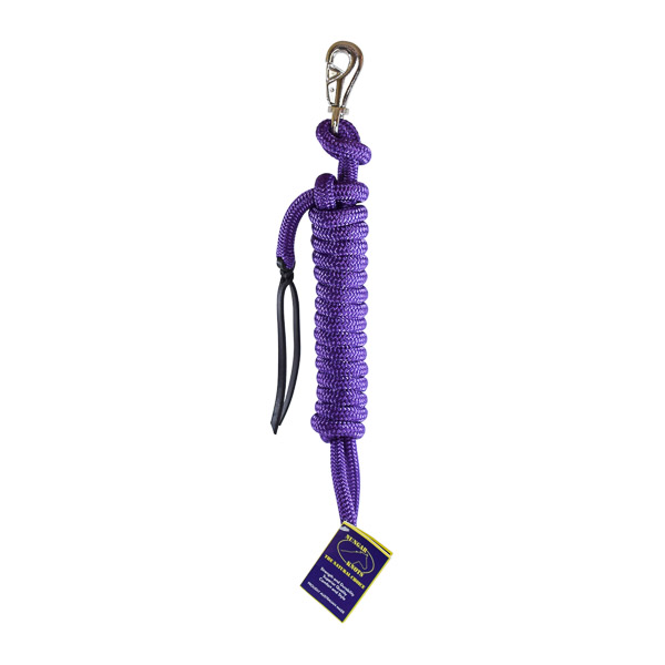 Yachting Rope Lead, Suityaself with Removable Clip, on horse - Purple and Red