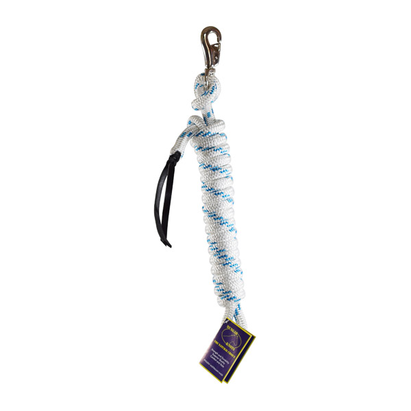 Yachting Rope Lead, Suityaself with Removable Clip, on horse - White and Blue
