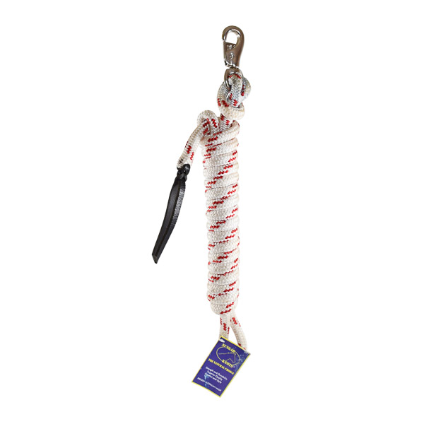 Yachting Rope Lead, Suityaself with Removable Clip, on horse - White and Red