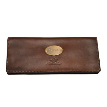 Cheque Book Cover, Solid Leather with plate