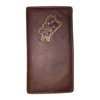 Wallet, Solid Leather, Tall Style, Bull Rider, Brown
