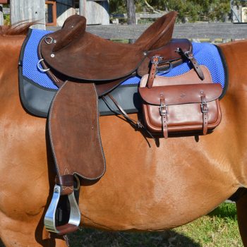 Saddle Bag, Solid Leather, Large Size