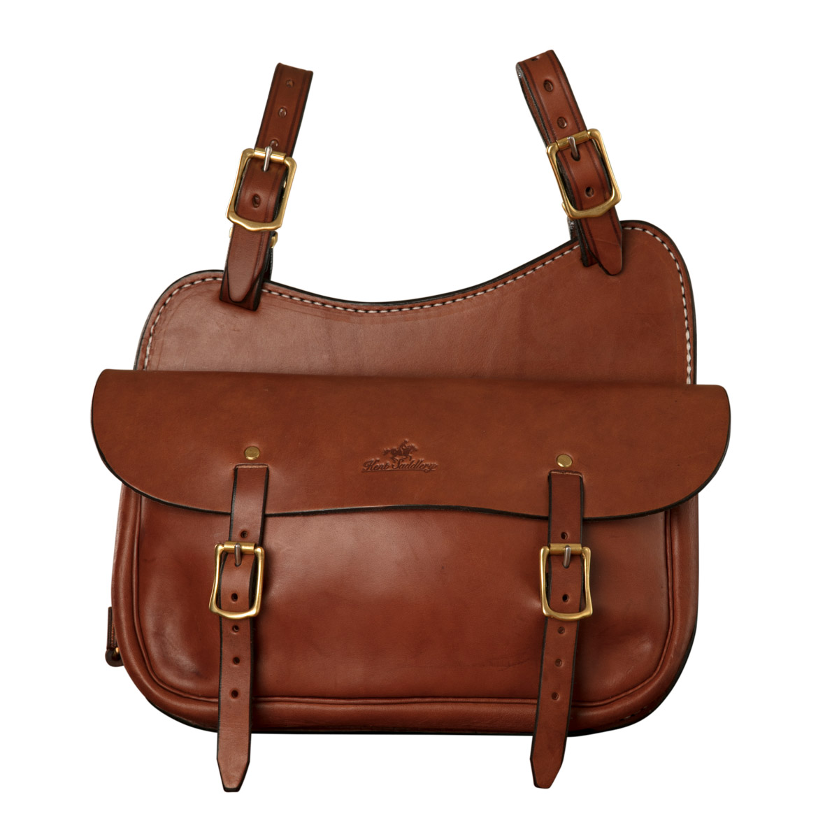 Saddle Bag, Solid Leather, Large Size 1
