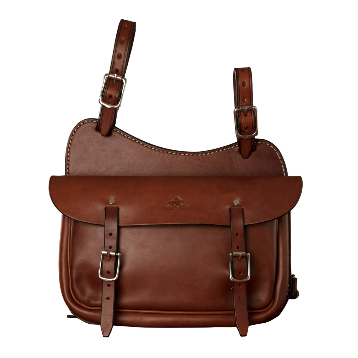 Saddle Bag, Solid Leather, Large Size 3