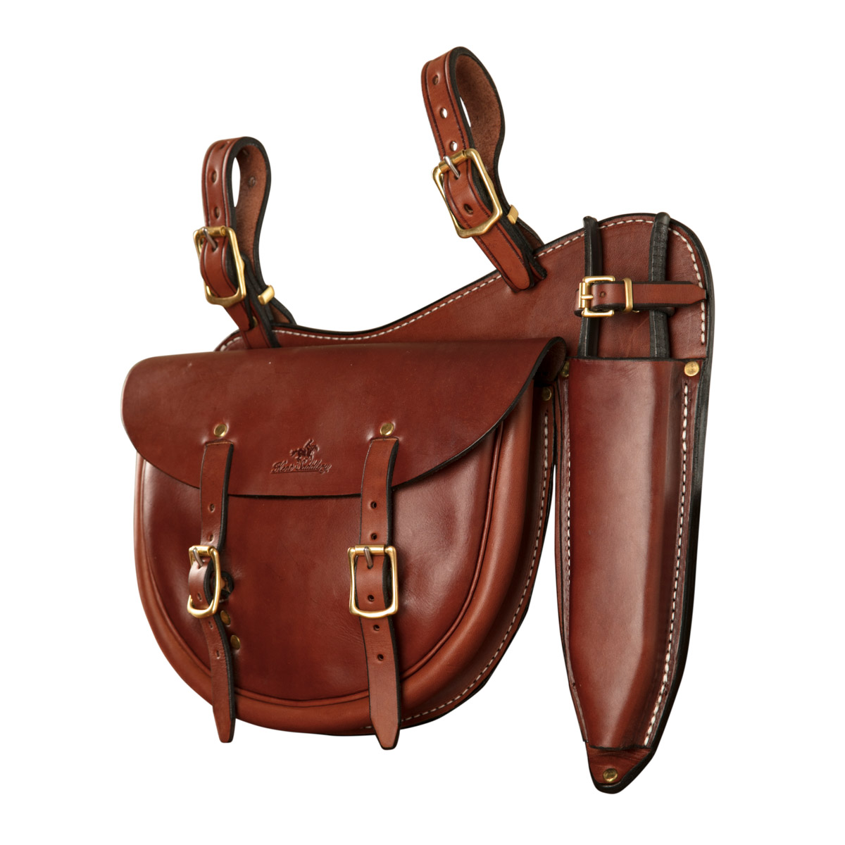 Saddle Bag, Solid Leather, with Pliers Pouch for 10" Pliers 3