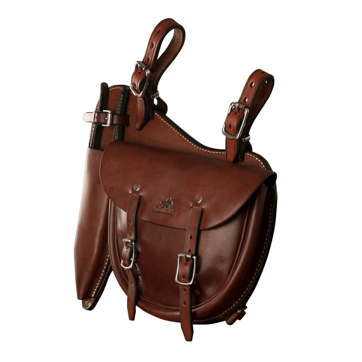 Saddle Bag, Solid Leather, with Pliers Pouch for 10" Pliers 6