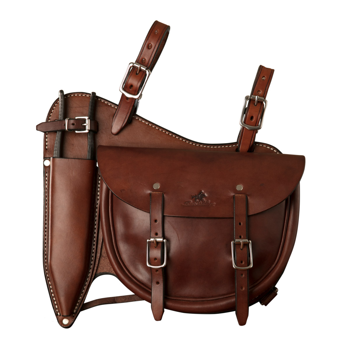 Saddle Bag, Solid Leather, with Pliers Pouch for 10" Pliers 4