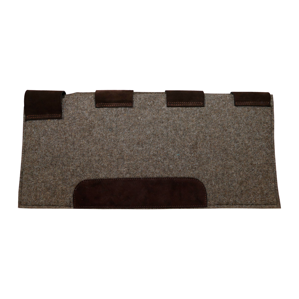 Saddle Pad, Kent Saddlery, Square Felt with Chambers and Leather Trim, 3/4" 1