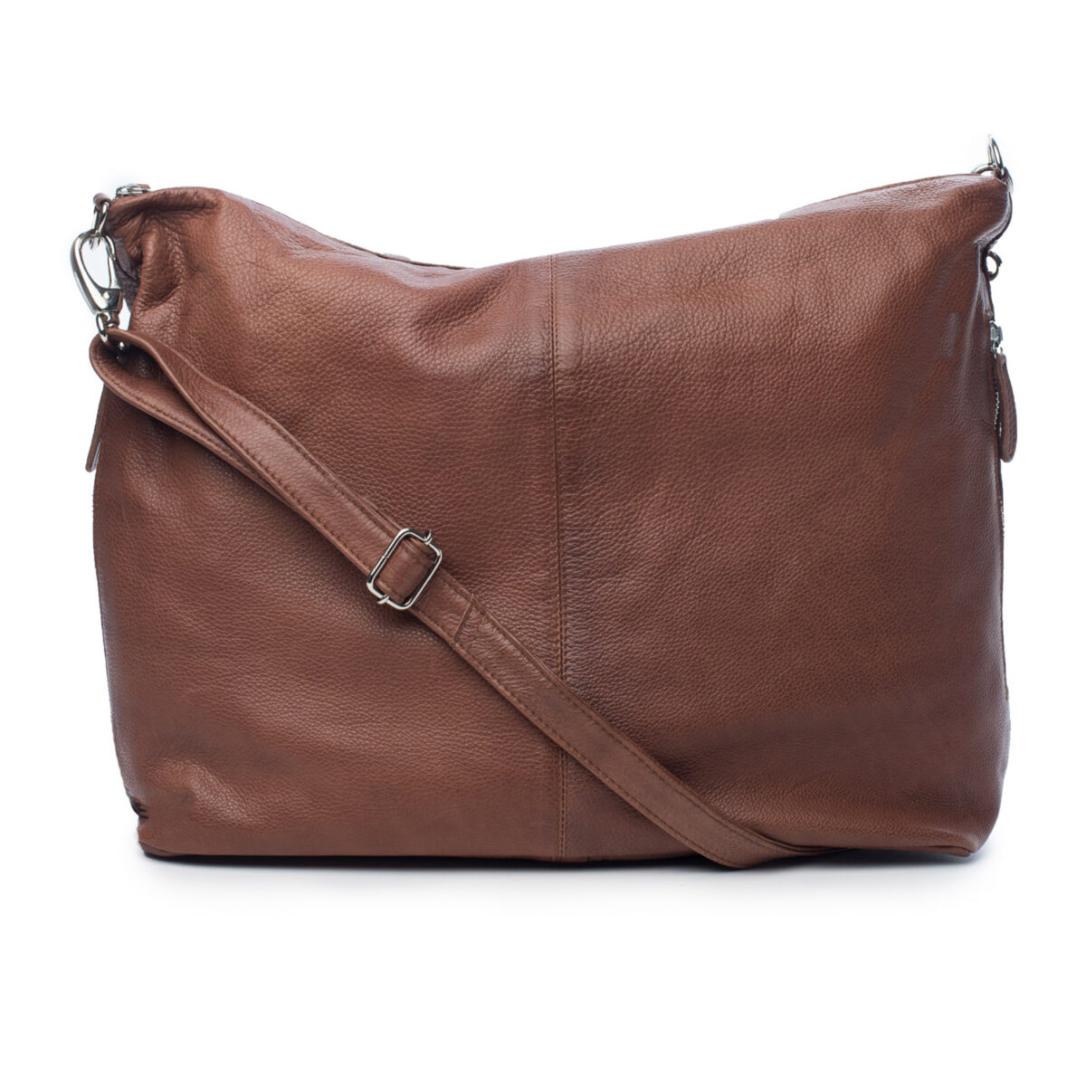 Handbag, Dusky Robin, Leather, Adele, 45 x 30 x 12 cm, Brown 1
